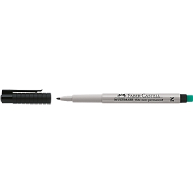 Marker Faber-Castell Multimark, incl. speciale gum, zwart, M, non-permanent
