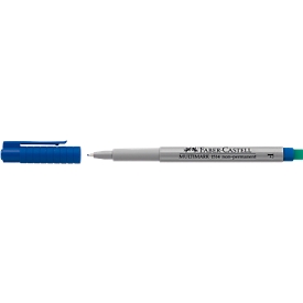Marker Faber-Castell Multimark, inkl. Spezialradierer, blau, F, non-permanent