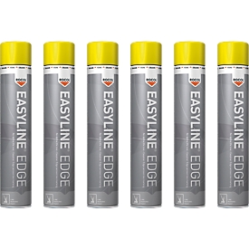 Markerverf Easyline Edge - voor gebruik met Easyline Edge markeerapparaat - 6 spuitbussen 750 ml - geel