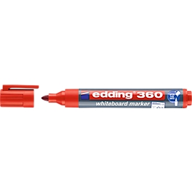 Marqueur à whiteboard 360 edding, pointe ronde, 10 p., rouge