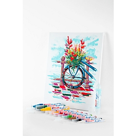 Marqueur acrylique edding creativ, jeu de 12, convient pour de nombreuses surfaces, différentes largeurs de trait, diverses couleurs