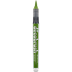 Marqueur métallique Karin Déco Brush, pour surfaces noires &amp; blanches, résistant à la lumière, permanent, 1 pièce, vert clair