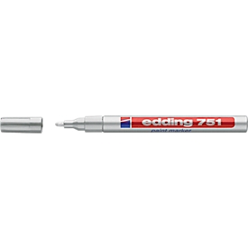 Marqueur peinture à encre laquée 751 EDDING, 1-2 mm, argent, 1 p.