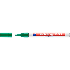 Marqueur peinture EDDING 751, 1-2 mm, vert, 10 pièces
