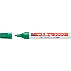 Marqueur permanent 3000 edding, 1 p., vert