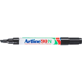 Marqueur permanent Artline 90, pointe bisautée, noir, 12 pièces