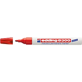 Marqueur permanent industry 8300 edding, rouge, 10 p.