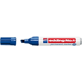 Marqueur permanent n° 1 edding, 1 p. bleu