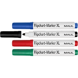 Marqueur pour flipchart XL MAUL, classement par couleur, 4 p.