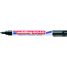 Marqueur spécial tissu 8040 edding - pointe ogive 1 mm - indélébile - noir