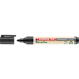 Marqueur whiteboard 28 EcoLine Edding, pointe ronde, rechargeable, noir, 10 p.