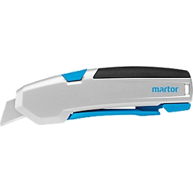 MARTOR Breekmesje SECUPRO 625, handvat met tangsysteem, ergonomische Soft Grip handvat, snijdiepte 21 mm, automatische terugtrekking van het lemmet