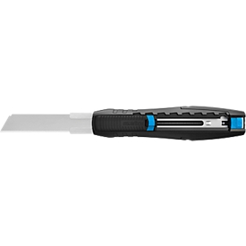Martor Secubase 383 veiligheidsmes, ergonomisch, instelbare snijdiepte, automatisch terugtrekkend mes, L 170,5 x B 25 x H 34 mm, staal/GRP, zwart