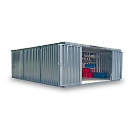Materiaalcontainer model 1560, gegalvaniseerd, ongemonteerd, zonder bodem