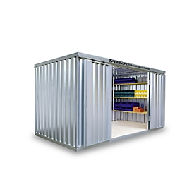 Material container MC 1400, galvanized, disassembled, with wooden floor