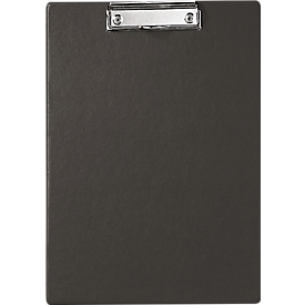 MAUL clipboard with foil cover, DIN A4, with hanging loop, 319 x 229 x 13 mm, black