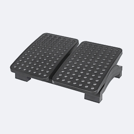 Maul Fußstütze MAULstep duo, 2 rechteckige Stellflächen, ergonomisch, rutschhemmend, 2-stufig höhenverstellbar, neigbar, Kunststoff, schwarz