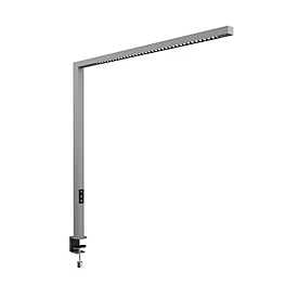 Maul LED Tischklemmleuchte MAULplinus, 69 W, 10175 lm, 2700-5700 K, direkt/indirekt leuchtend, dimmbar, Bewegungs-/Tageslichtsensor, Aluminium, silber