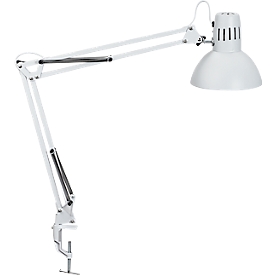 MAUL LED-Tischleuchte Study, Büro, Klemmfuss, weiss