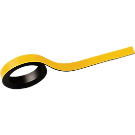MAUL magneetbanden, beschrijfbaar, L 1000 x B 10 mm, 2 stuks, geel