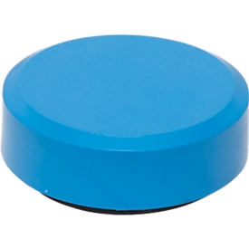MAUL Magnet MAULpro Recycling, rund, mit Facetterand, Haftkraft bis 0,6 kg, Ø 29 mm, 85 % Recycling-Kunststoff lackiert, blau, 20 Stück