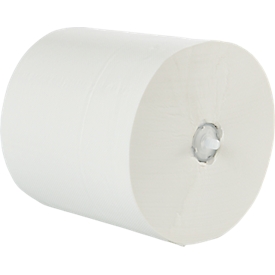 MAUL MAULcare handdoekrollen 2-laags wit, reliëf & scheurbestendig, hoog aantal vellen, EU-milieukeur HR/004/004, 6 stuks, past 9532402


