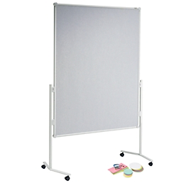 MAUL presentation board Pro, paper-coated white + presentation card set with 360 cards and 200 pin needles