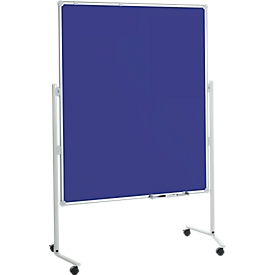 MAUL presentation board Pro, W 1200 x H 1500 mm, textile/textile, blue