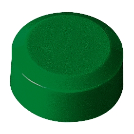 MAUL ronde magneten, kunststof &amp; metaal, fijne structuur, kleefkracht 170 g, ø 15 x 7,5 mm, groen, 20 st.