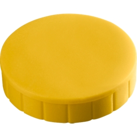 MAUL solid magnets, ø 20 x 7.5 mm, 10 pieces, yellow