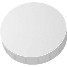 MAUL solid magnets, ø 32 x 8.5 mm, 10 pieces, white