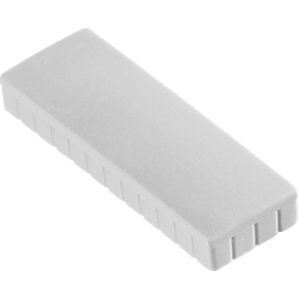 MAUL solid magnets, 54 x 19 mm, 10 pieces, white