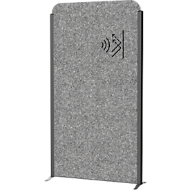 MAUL verplaatsbaar wandsysteem MAULcocoon Akoestisch, B 1000 x H 1800 mm, donkergrijs oppervlak, antraciet