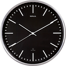 MAUL Wanduhr MAULfly, Durchmesser 30 cm, Funkuhr, schwarz