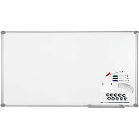 MAUL whiteboard Premium 2000 SET, zilver, met kunststof coating, 900 x 1800 mm