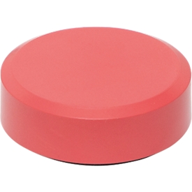 MAULmagneet MAULpro Recycling, rond, met facetrand, kleefkracht tot 0,6 kg, Ø 29 mm, 85% gerecycled kunststof gecoat, rood, 20 st.