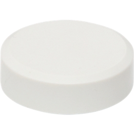 MAULmagneet MAULpro Recycling, rond, met facetrand, kleefkracht tot 0,6 kg, Ø 29 mm, 85% gerecycled kunststof gecoat, wit, 20 st.