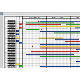 Tableau planing semainier ou mensuel 90x60 cm laqué et magnétique