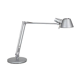 MAULrock LED tafellamp, draai- &amp; kantelbare kop/arm, geschikt voor Smart Home, 950 lumen, hoogte 540 mm, aluminium, zilver