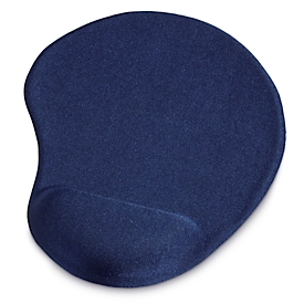 Mauspad hama Ergonomic, gepolsterte Handballenauflage, L 215 x B 255 x H 21 mm, PU-Memoryschaum, blau