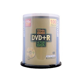 Maxell - 100 x DVD+R - 4.7 GB 16x - Cakebox