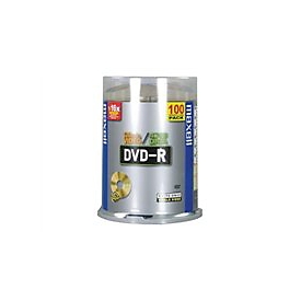 Maxell - 100 x DVD-R - 4.7 GB 16x - Cakebox