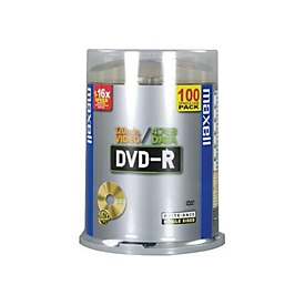 Maxell - 100 x DVD-R - 4.7 GB 16x - Cakebox