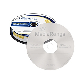 MediaRange - 10 x DVD+RW - 4.7 GB (120 Min.) 4x - Spindel