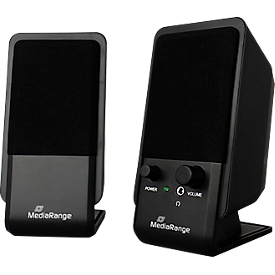 MediaRange desktop speaker MROS352, 2 x 3 W, USB 2.0, jack socket, black