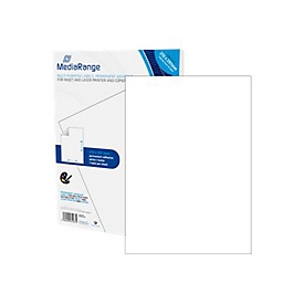 MediaRange - Matt - permanenter Klebstoff - Mattes Weiß - A4 (210 x 297 mm) 50 Etikett(en) (50 Bogen x 1) Rechtwinklige Mehrzweck-Etiketten