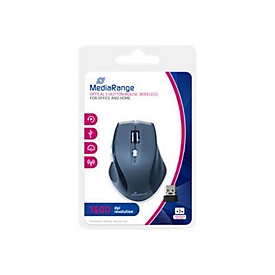 MediaRange - Maus - optisch - 5 Tasten - kabellos - kabelloser Empfänger (USB)