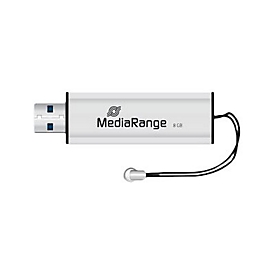 MEDIARANGE MR914 - 8 Go - USB Type-A - 3.2 Gen 1 (3.1 Gen 1) - 175 Mo/s - Slide - Noir - Argent