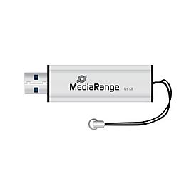MEDIARANGE MR918 - 128 Go - USB Type-A / Micro-USB - 3.2 Gen 1 (3.1 Gen 1) - 80 Mo/s - Slide - Noir - Argent