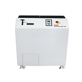 Medienvernichter HSM StoreEx HDS 150, Sicherheitsstufen T-1, E-2, H-3, Schnittbreite 40 mm, lichtgrau/eisengrau